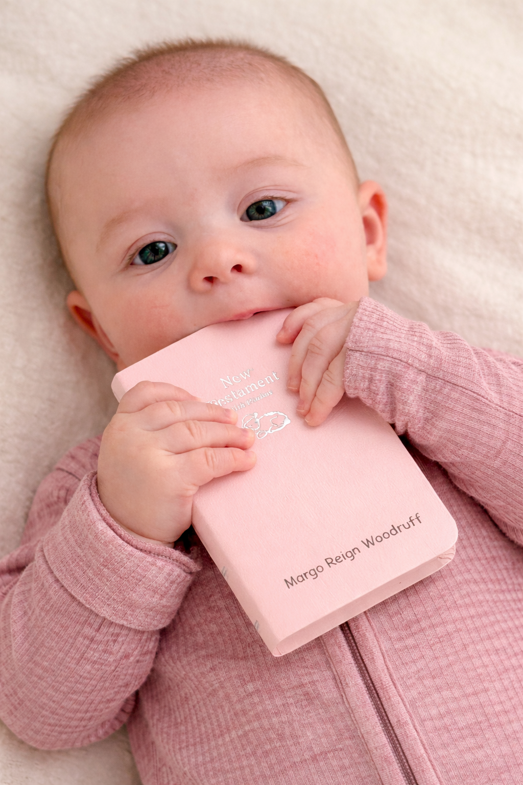 Personalized Baby Dedication Bible - Leather New Testament with Psalms