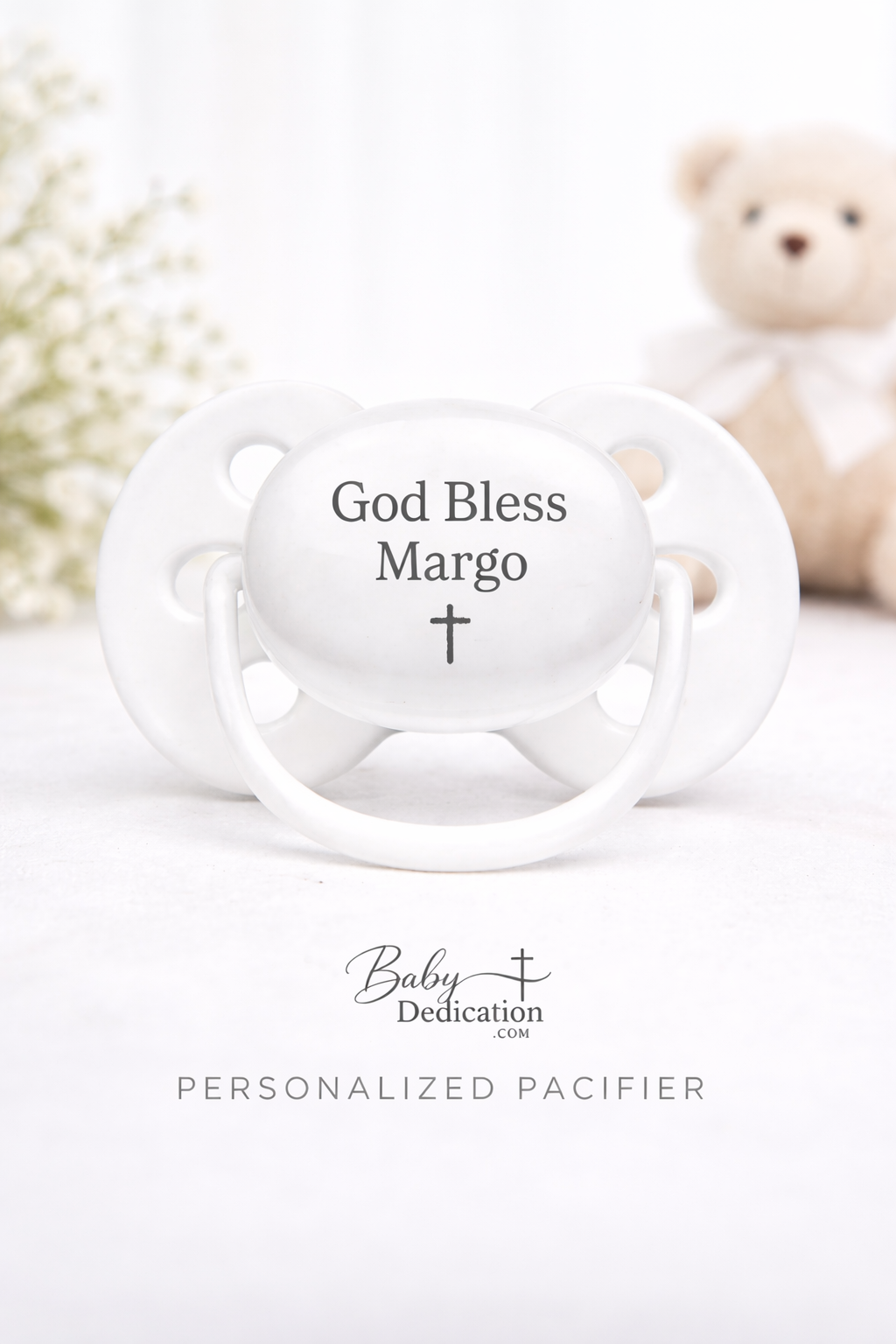 Personalized Pacifier – Baby Dedication Gift