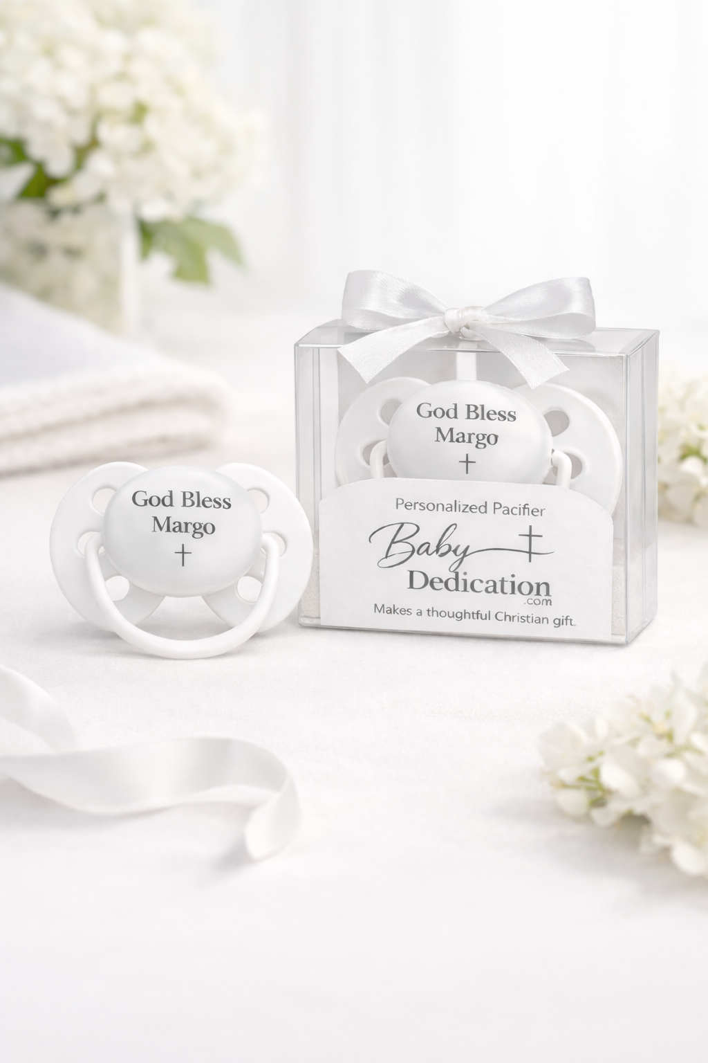 Personalized Pacifier – Baby Dedication Gift