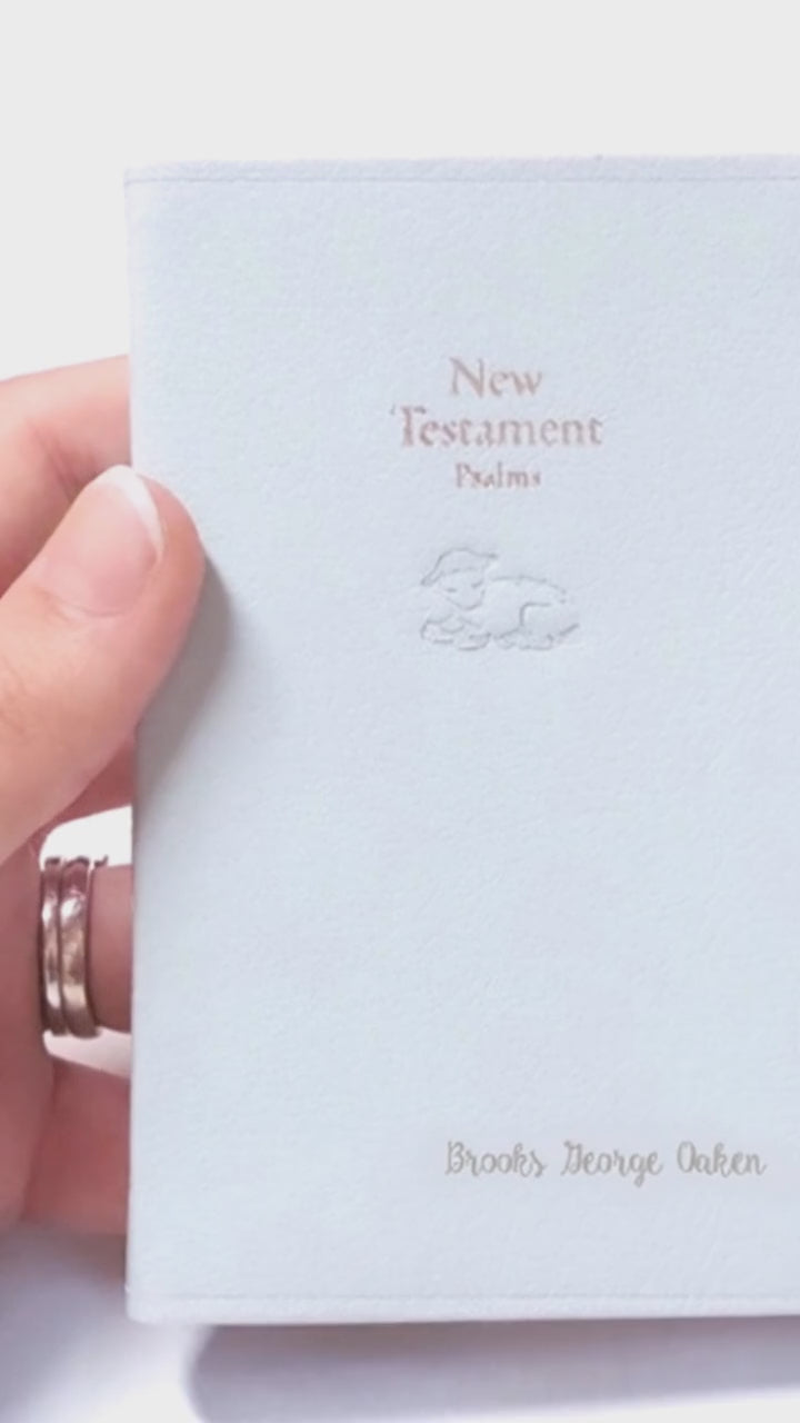 Personalized Baby Dedication Bible - Leather New Testament with Psalms